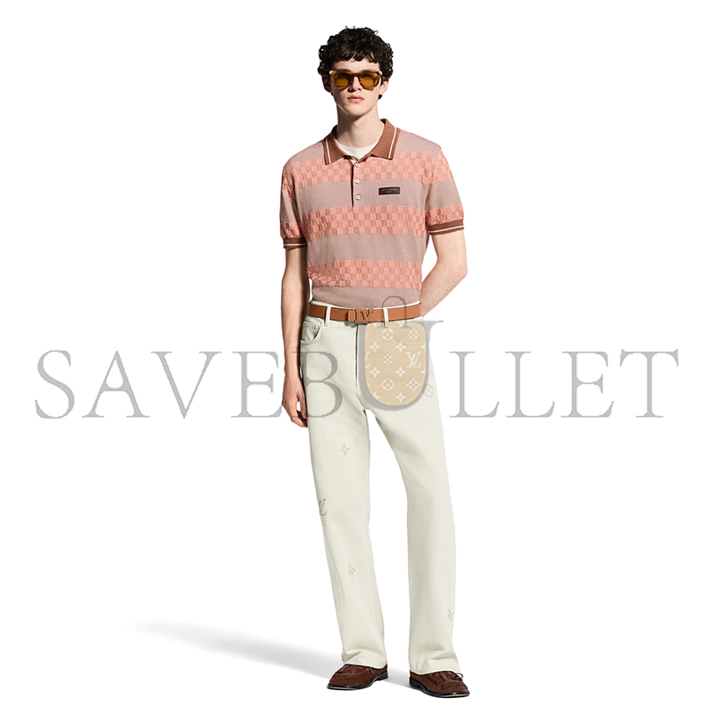 LOUIS VUITTON DAMIER STRIPED POLO SHIRT 1AK6Z6